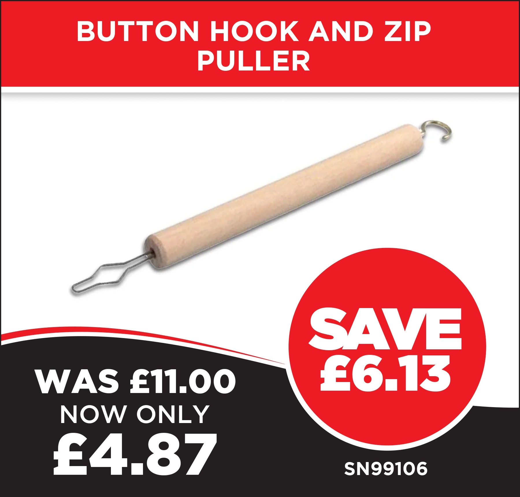 Button Hook and Zip Puller