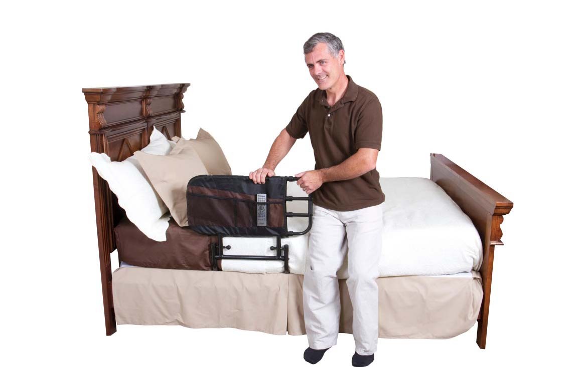 EZ Adjustable Bed Rail with Pouch